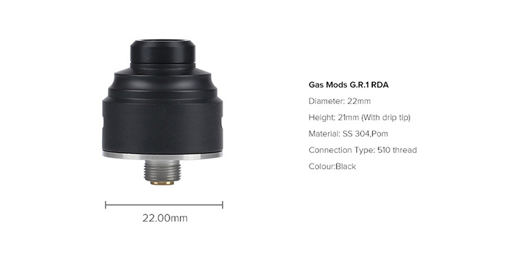 Gas Mods G.R.1 BF RDA Parameter Gas Mods G.R.1 BF RDA Parameter
