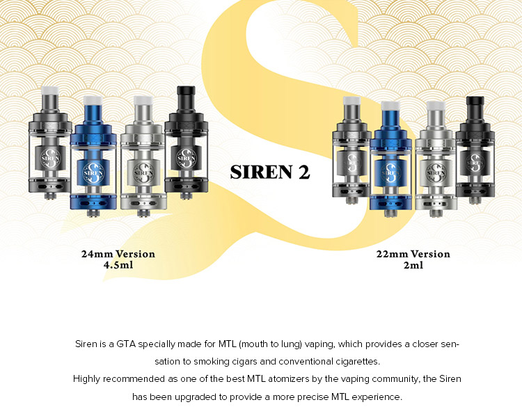 Digiflavor Siren 2 GTA MTL Tank Color
