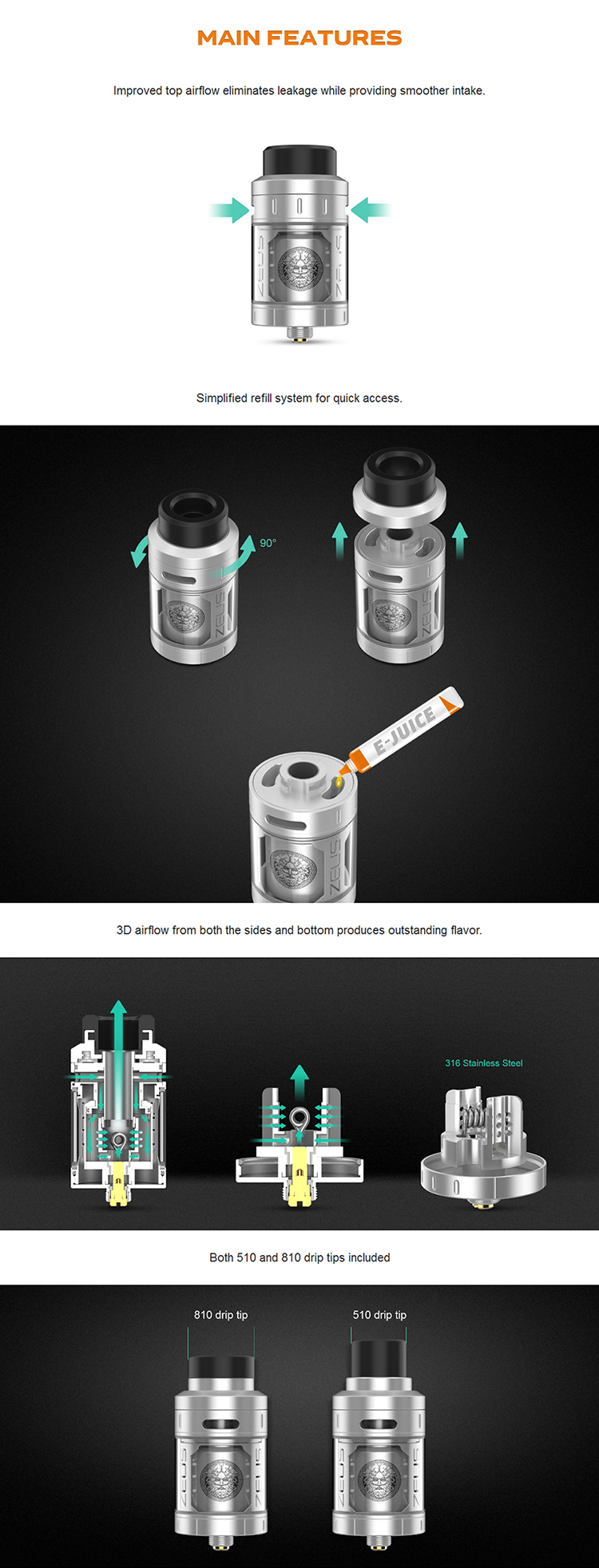GeekVape Zeus RTA Feature GeekVape Zeus RTA Feature