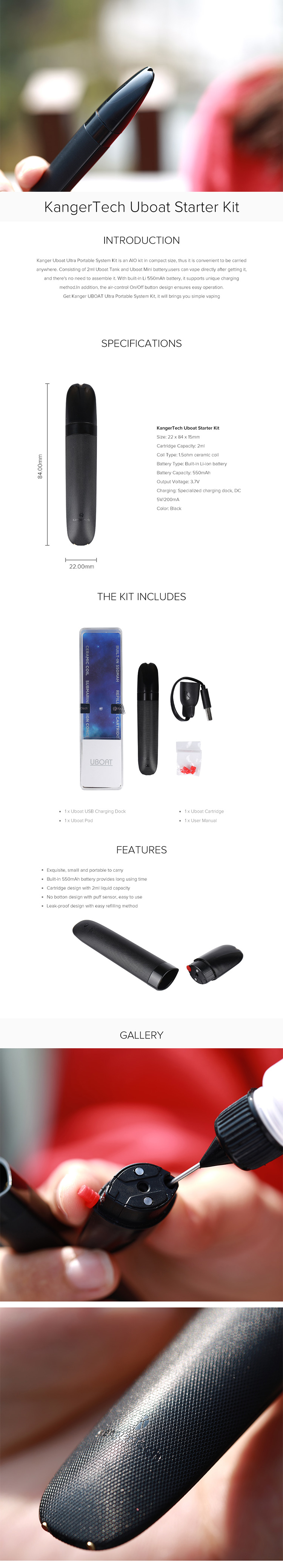 Kanger UBOAT Ultra Portable System Kit Kanger UBOAT Ultra Portable System Kit