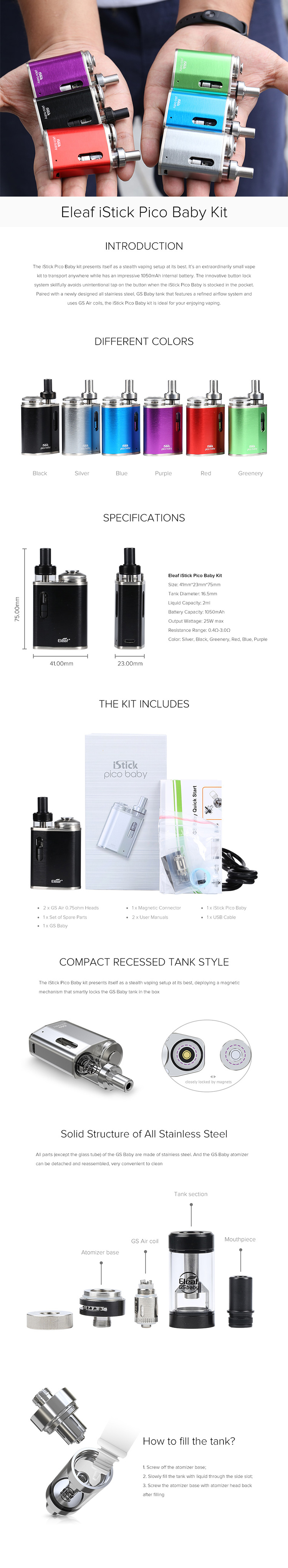Eleaf iStick Pico Baby with GS Baby Kit Eleaf iStick Pico Baby with GS Baby Kit