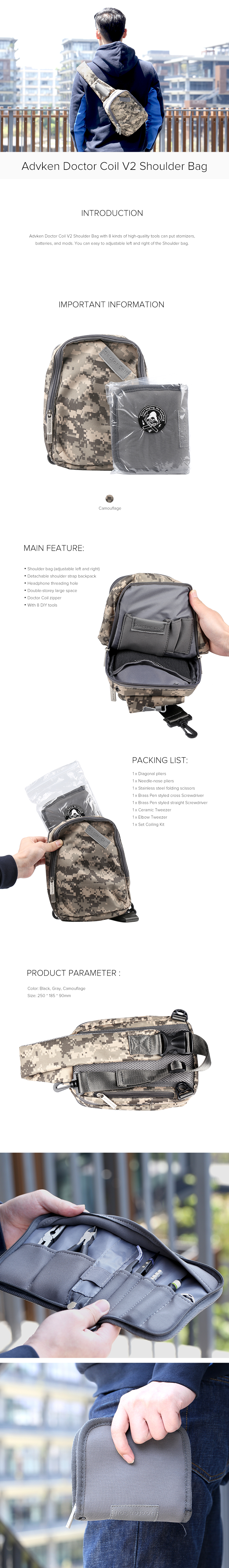 Advken Doctor Coil V2 Shoulder Bag Advken Doctor Coil V2 Shoulder Bag
