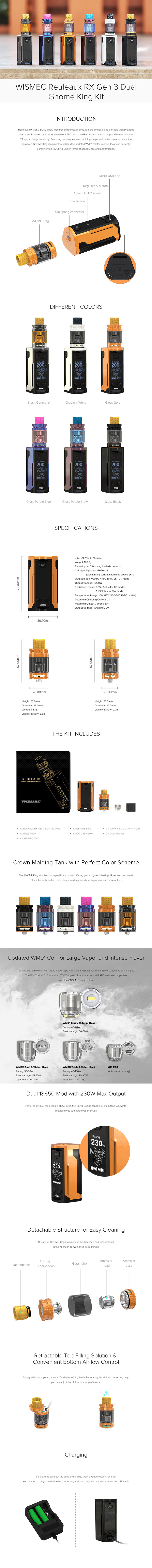 Wismec Reuleaux RXGEN3 Dual Kit Wismec Reuleaux RXGEN3 Dual Kit