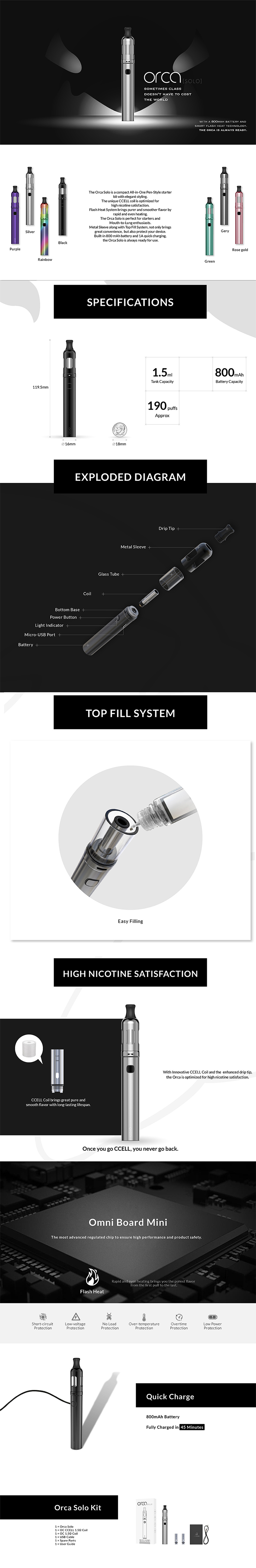 Vaporesso Orca Solo Vape Pen Kit Vaporesso Orca Solo Vape Pen Kit