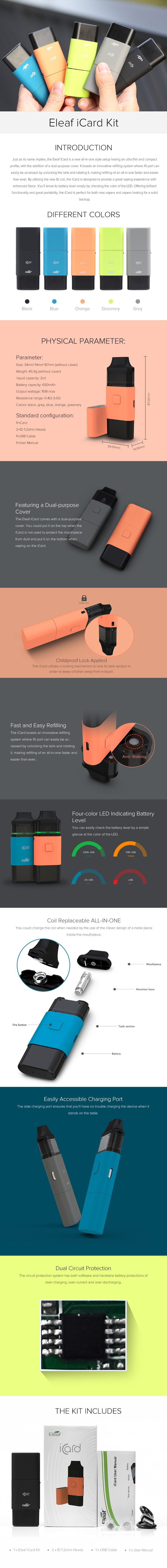 Eleaf iCard AIO Starter Kit Eleaf iCard AIO Starter Kit