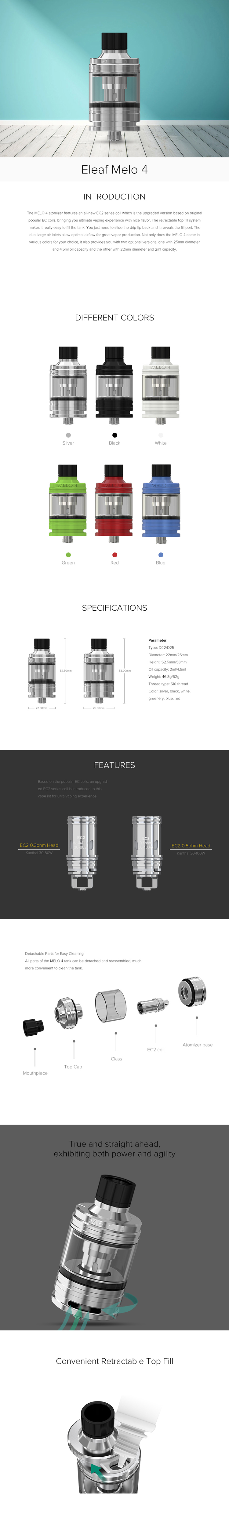 The MELO 4 atomizer The MELO 4 atomizer