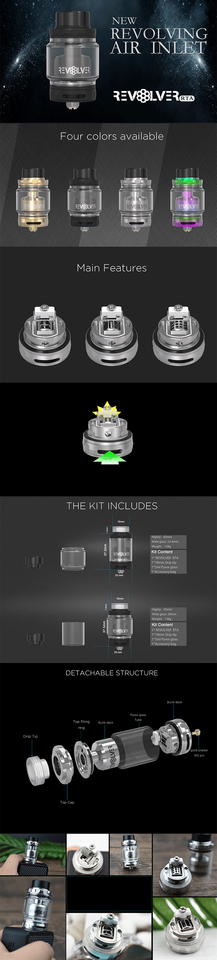 Vandy Vape Revolver RTA Tank Atomizer Vandy Vape Revolver RTA Tank Atomizer