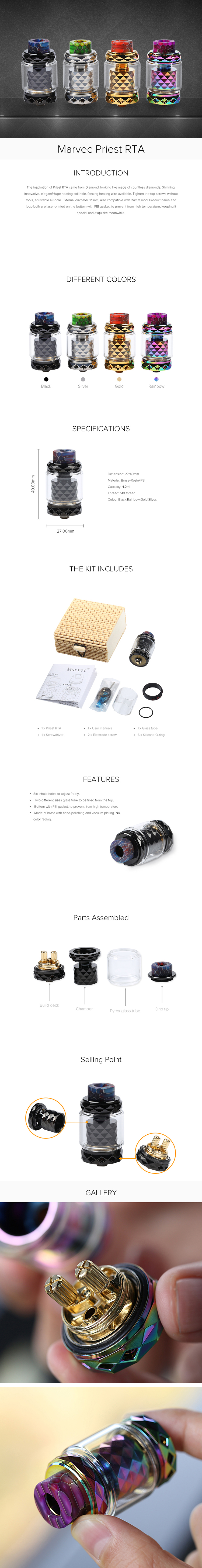 Marvec Priest RTA Atomizer Marvec Priest RTA Atomizer