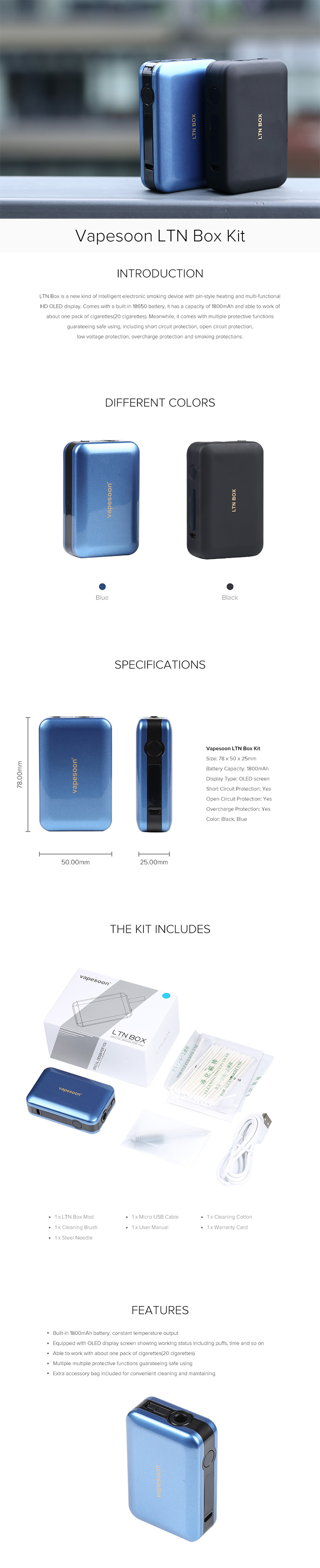 Vapesoon LTN Heating Box Mod Vapesoon LTN Heating Box Mod
