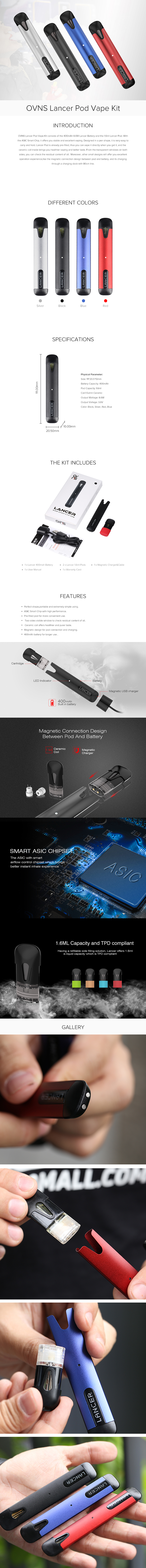 OVNS Lancer Pod Vape Kit OVNS Lancer Pod Vape Kit