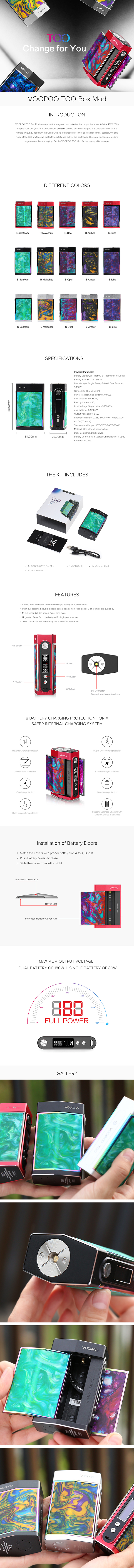 VOOPOO TOO Mod Resin Version VOOPOO TOO Mod Resin Version
