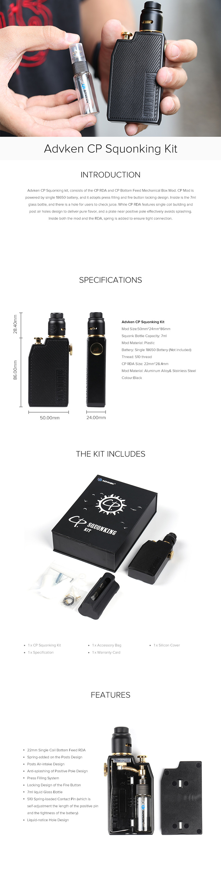 Advken CP Squonking Kit Advken CP Squonking Kit