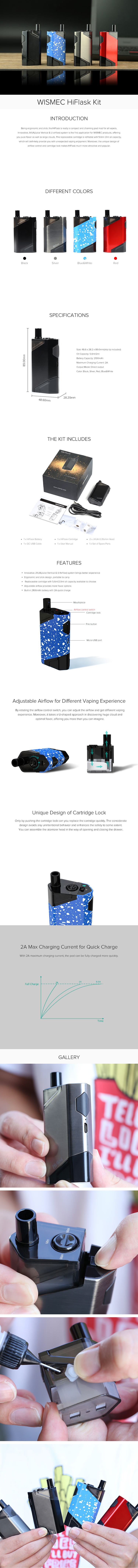 Wismec HiFlask Pod System Vape Kit Wismec HiFlask Pod System Vape Kit