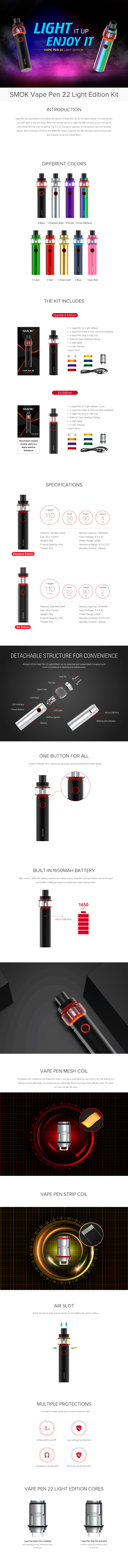 SMOK Vape Pen 22 Light Edition SMOK Vape Pen 22 Light Edition