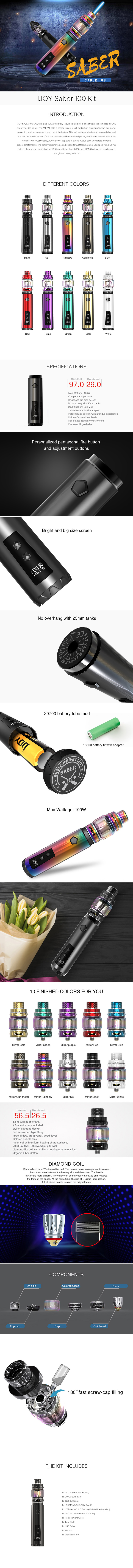 IJOY Saber 100 Starter Kit with Diamond Tank