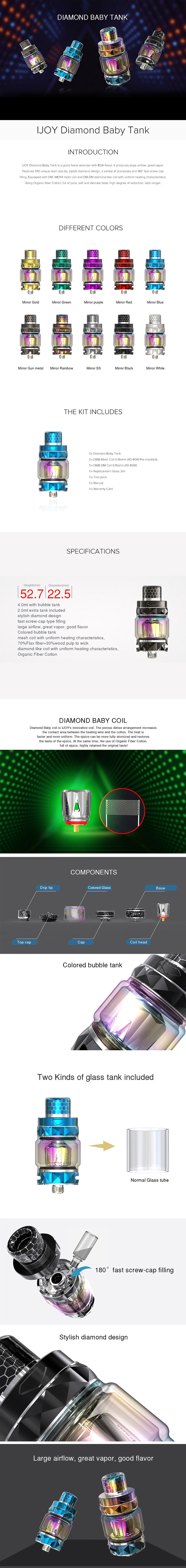 IJOY Diamond Baby Tank Atomizer IJOY Diamond Baby Tank Atomizer
