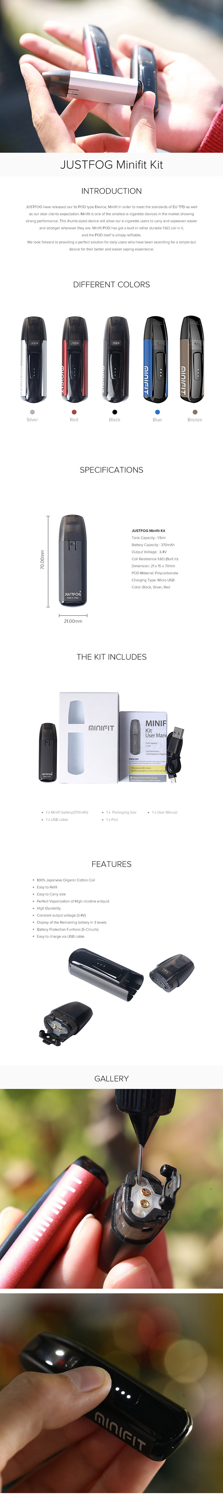 JUSTFOG Minifit Kit JUSTFOG Minifit Kit