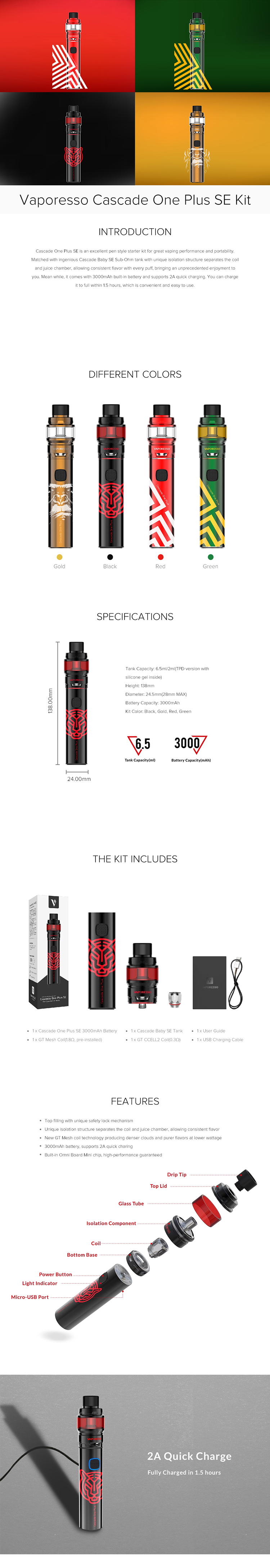 Vaporesso Cascade One Plus SE Kit Vaporesso Cascade One Plus SE Kit