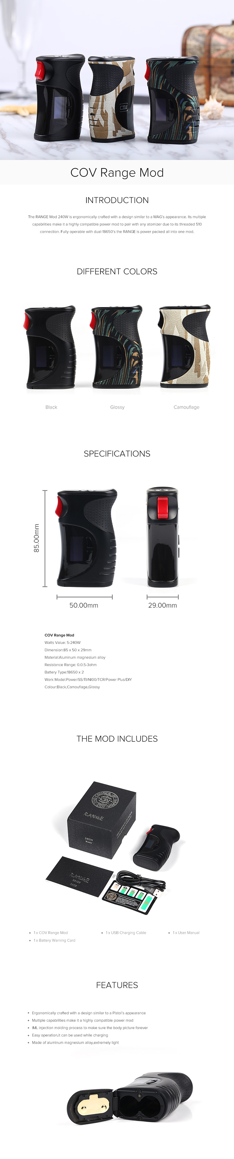 COV Range Mod COV Range Mod