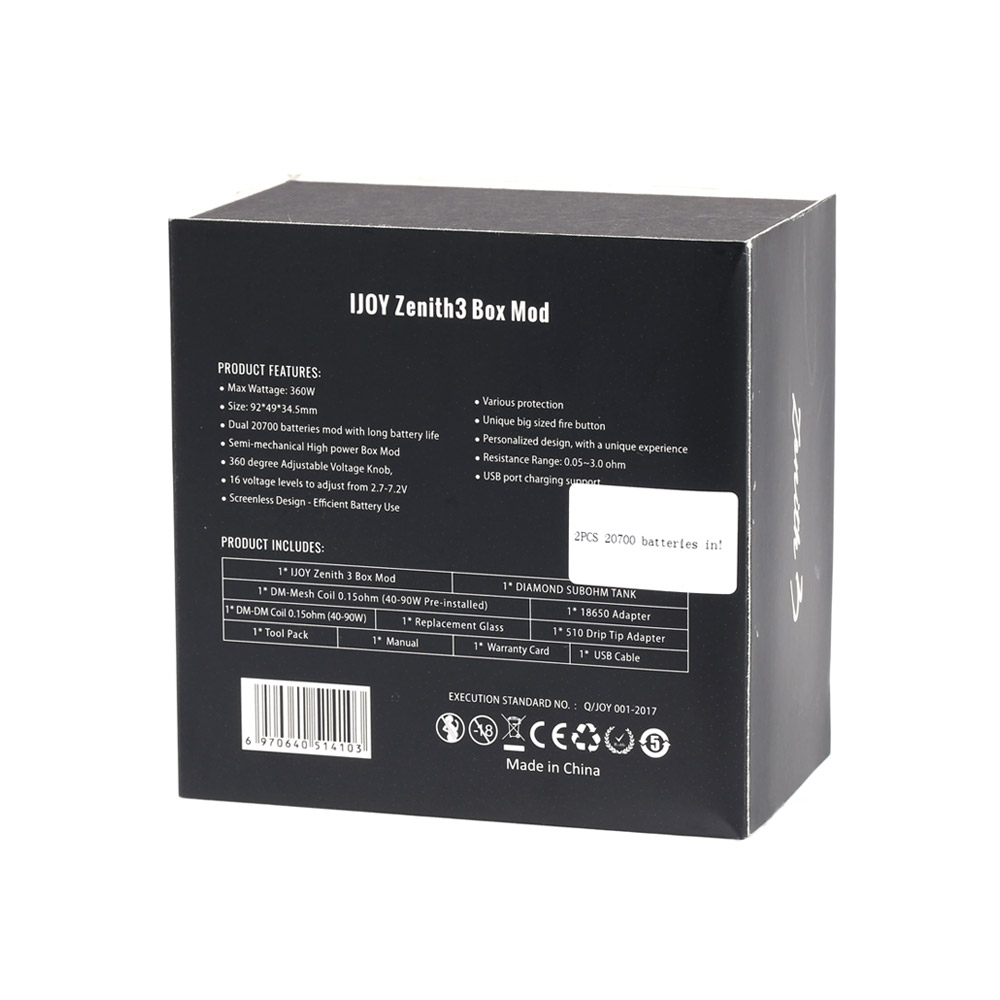 IJOY Zenith 3 Kit with Diamond Subohm Tank