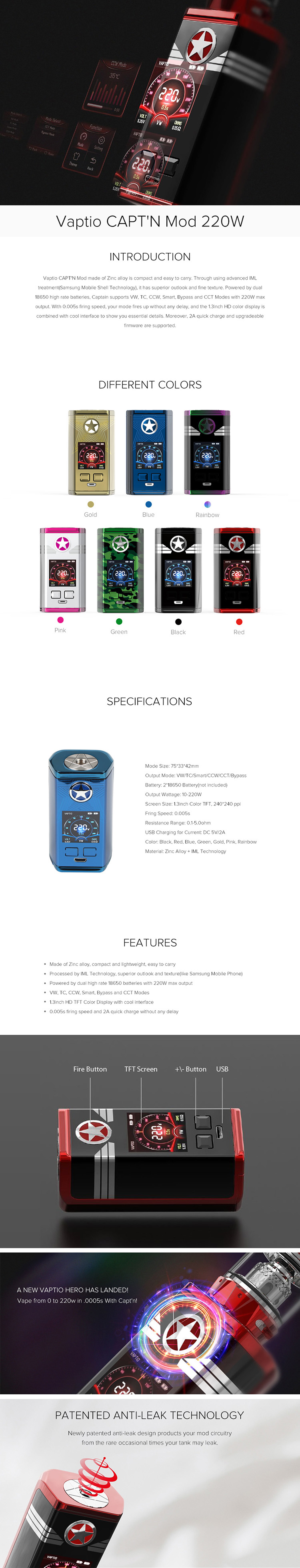 Vaptio Capt'n Mod