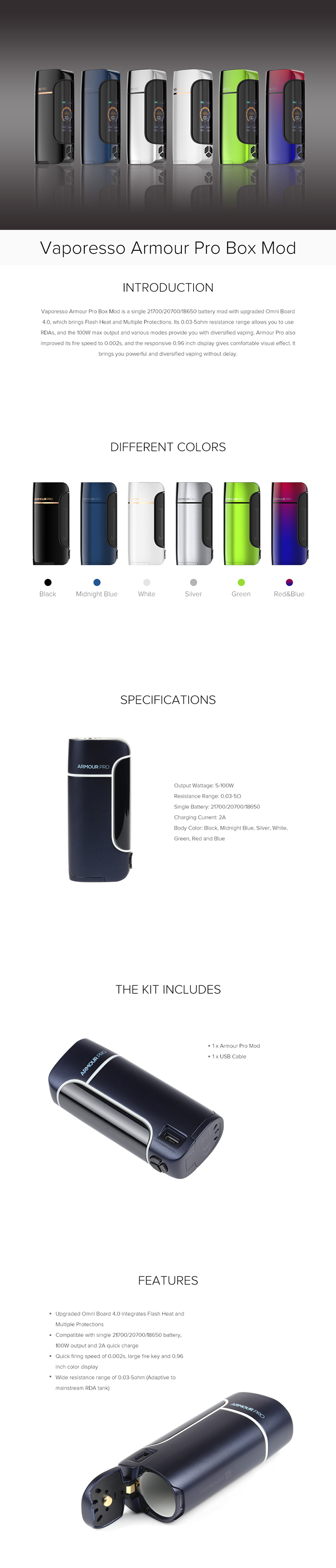 Vaporesso Armour Pro Mod Vaporesso Armour Pro Mod