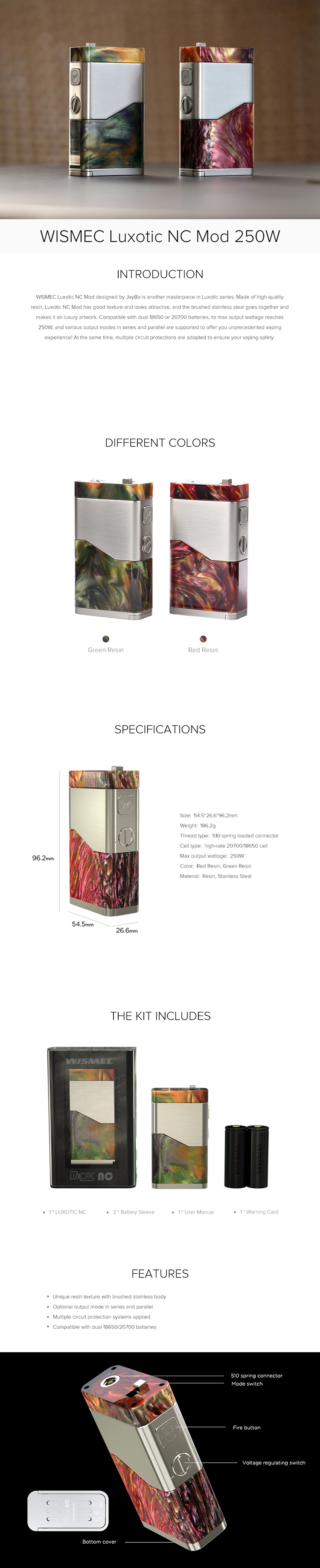 Wismec Luxotic NC MOD Wismec Luxotic NC MOD
