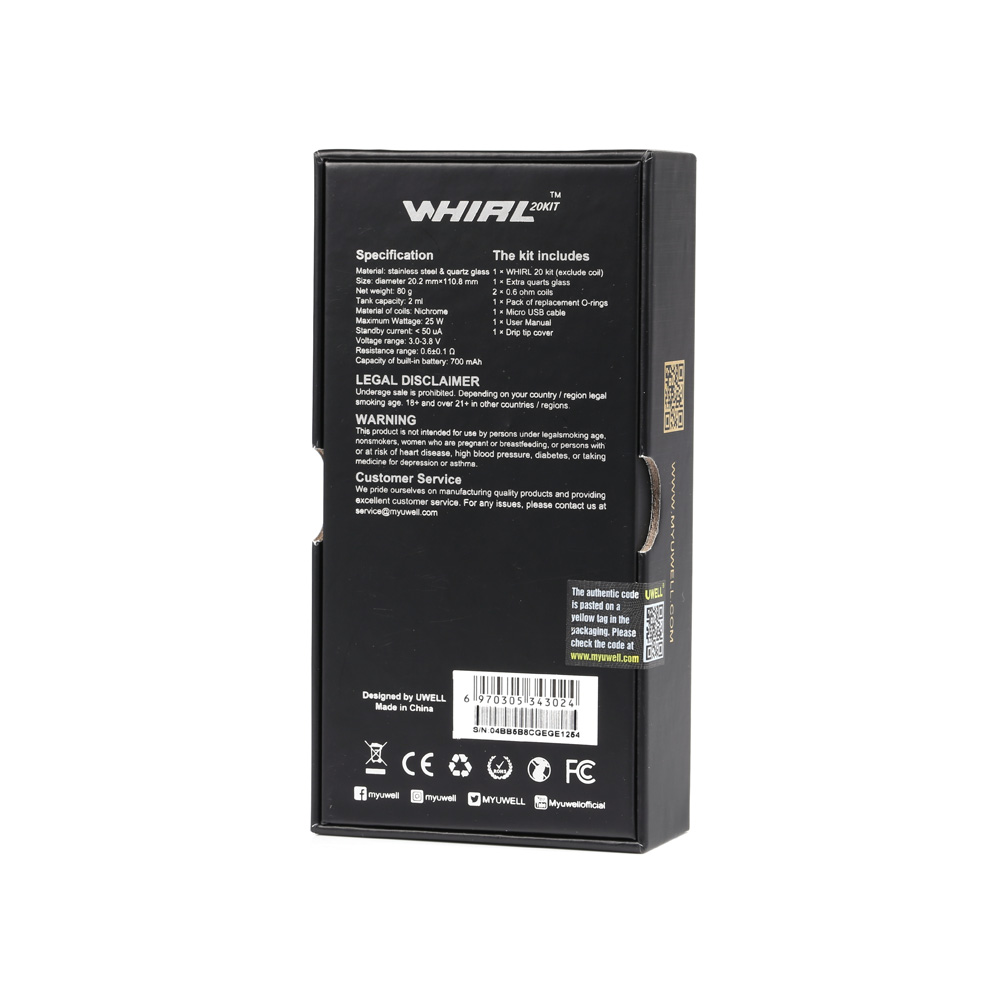 UWELL Whirl 20 Starter Kit 700mAh