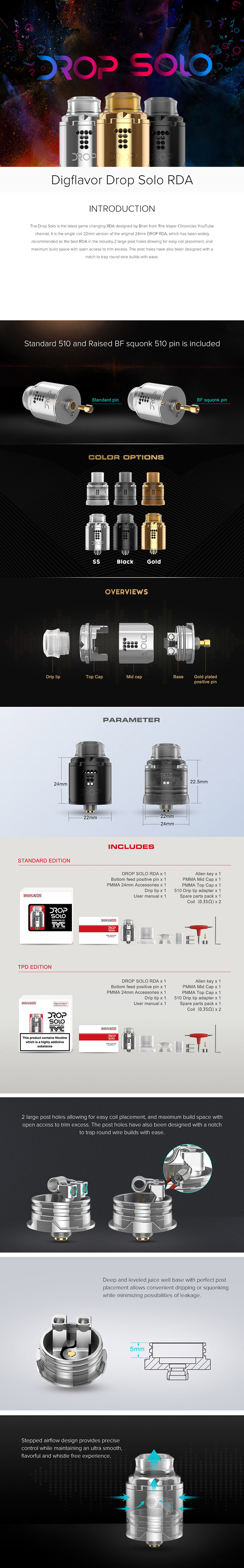 Digflavor Drop Solo RDA Digflavor Drop Solo RDA
