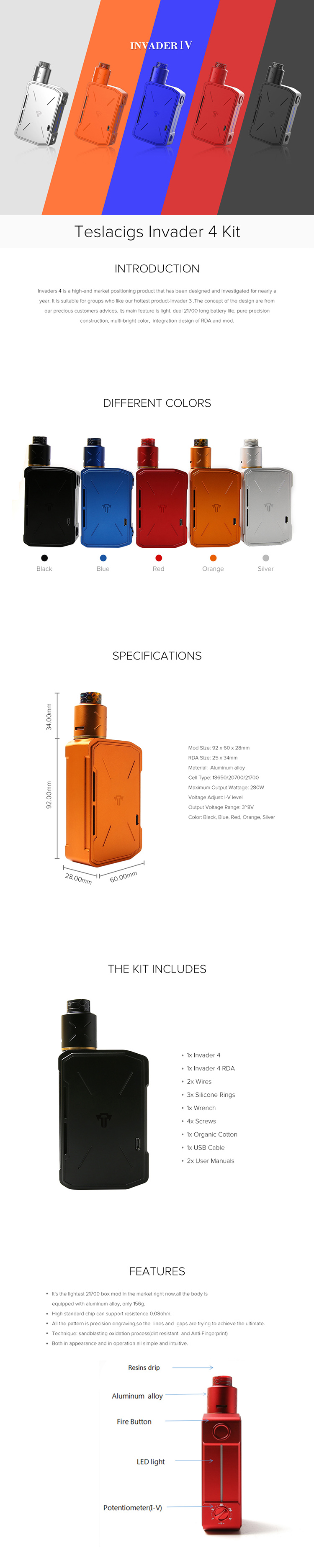 Teslacigs Invader 4 Kit