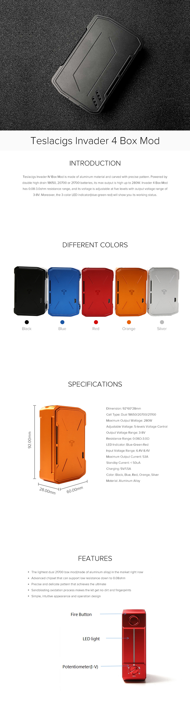 Teslacigs Invader IV Mod Teslacigs Invader IV Mod
