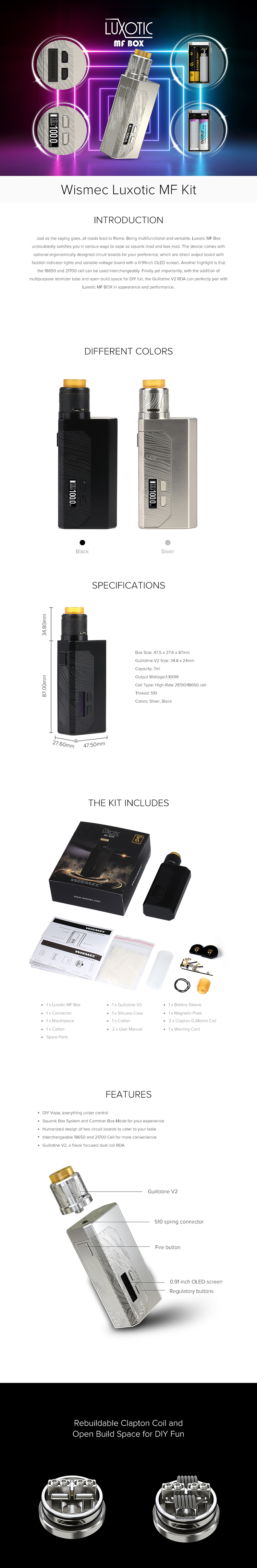 Wismec Luxotic MF Kit Wismec Luxotic MF Kit