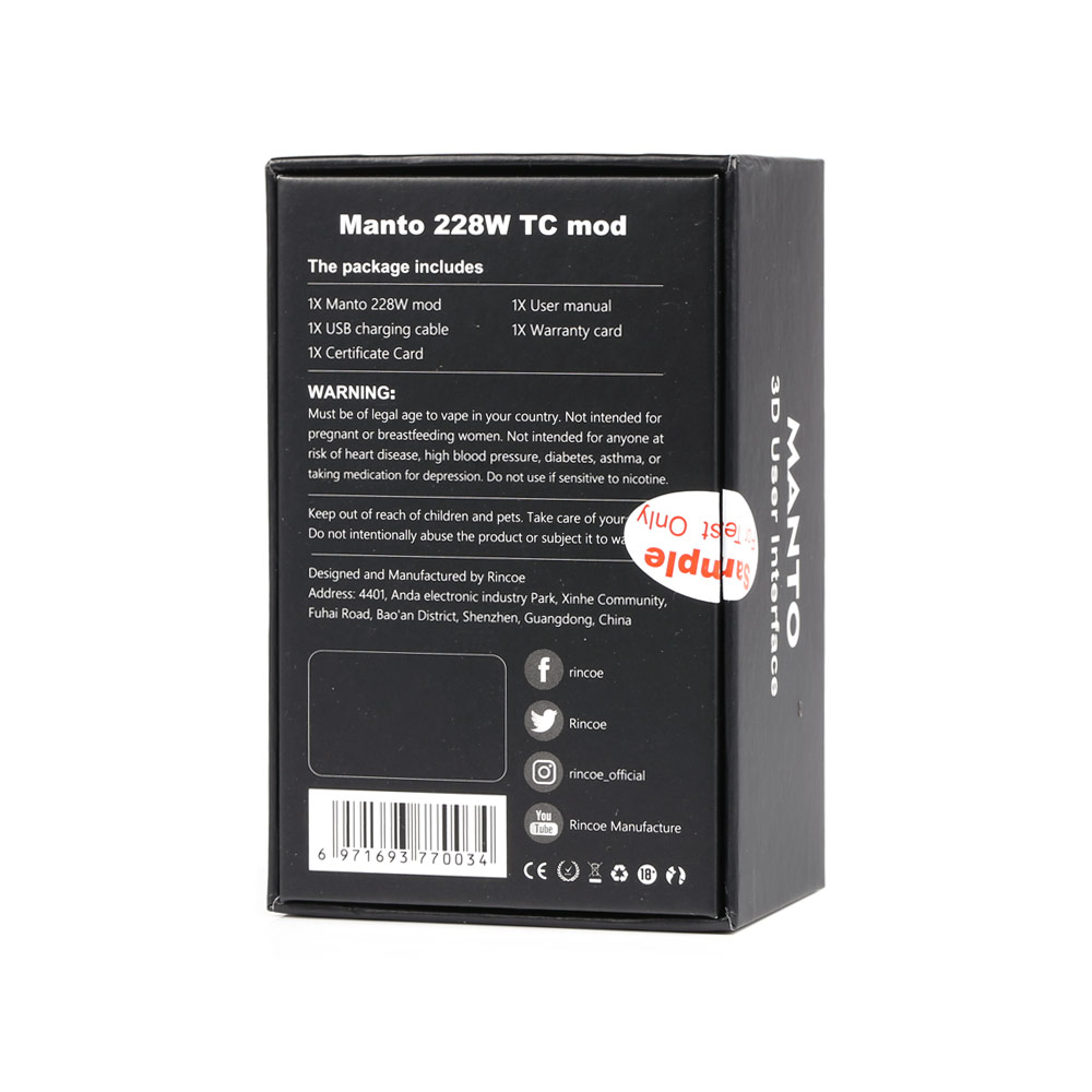 Rincoe Manto 228W TC Mod