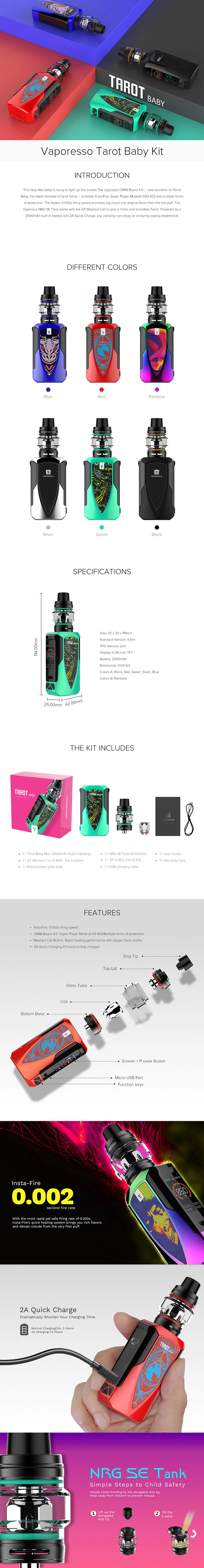 Vaporesso Tarot Baby Kit Vaporesso Tarot Baby Kit