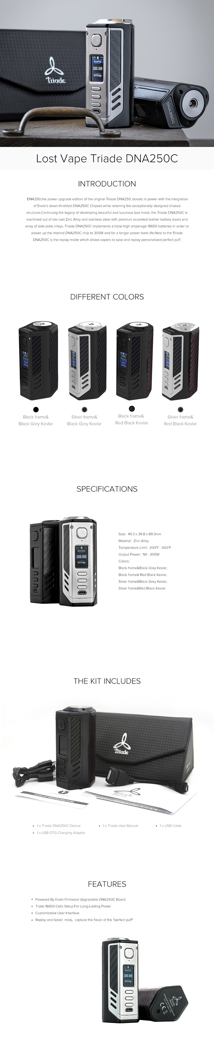 Lost Vape Triade DNA250C Lost Vape Triade DNA250C