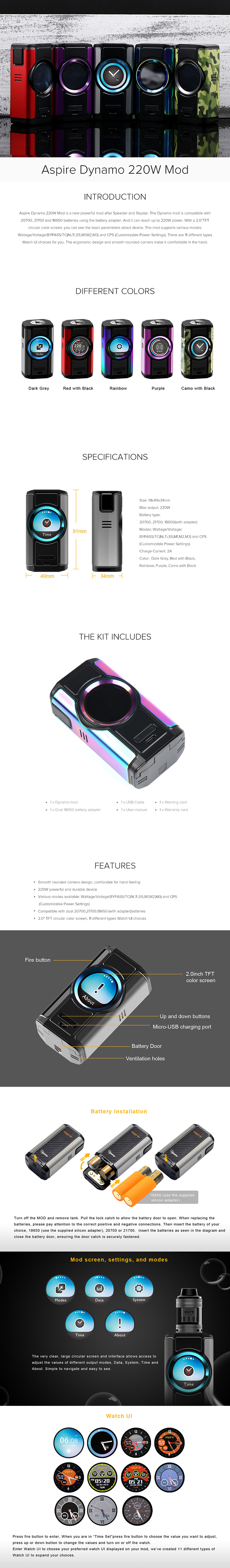 Aspire Dynamo Mod Aspire Dynamo Mod