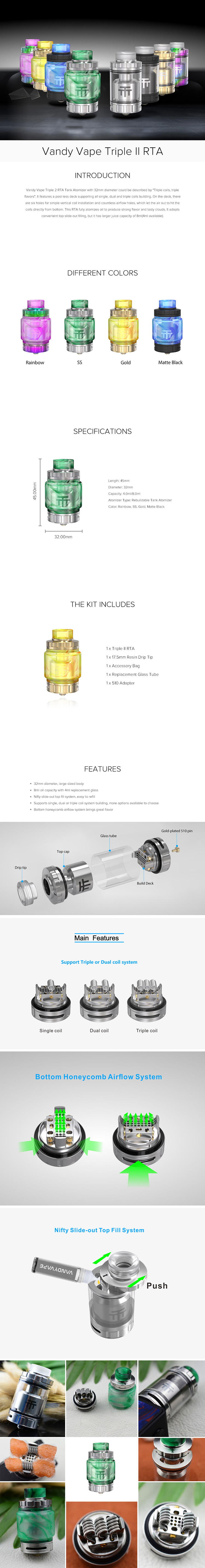 Vandy Vape Triple 2 RTA Atomizer