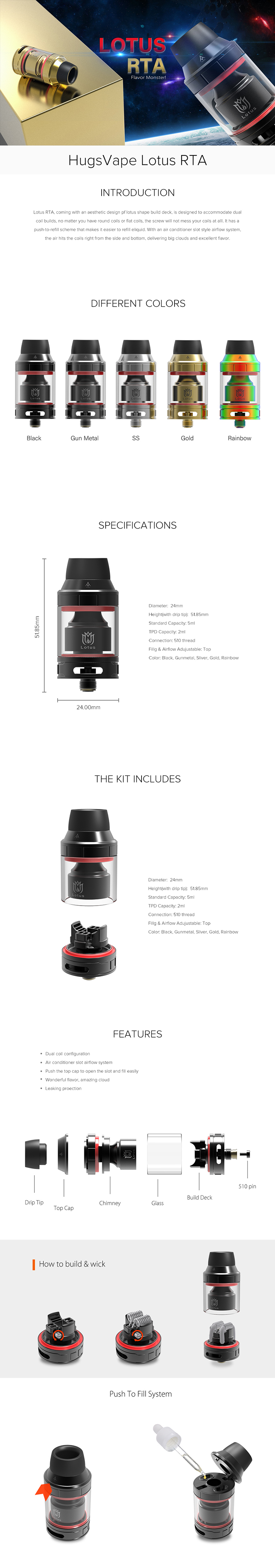 Hugsvape Lotus RTA Hugsvape Lotus RTA