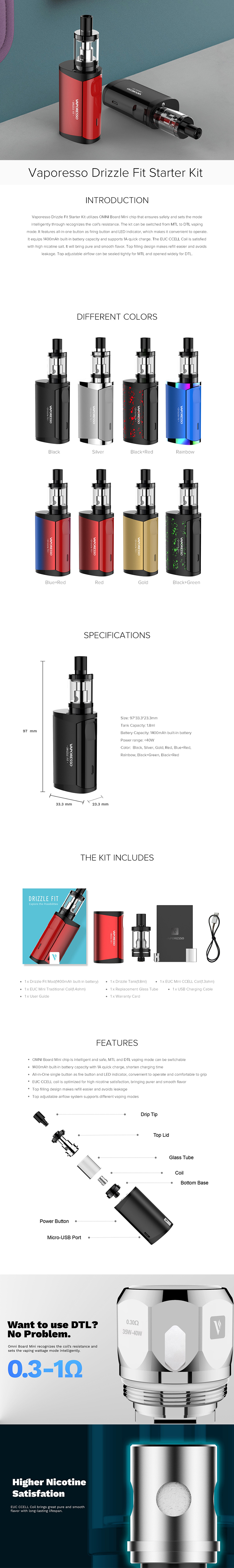 Vaporesso Drizzle Fit Kit