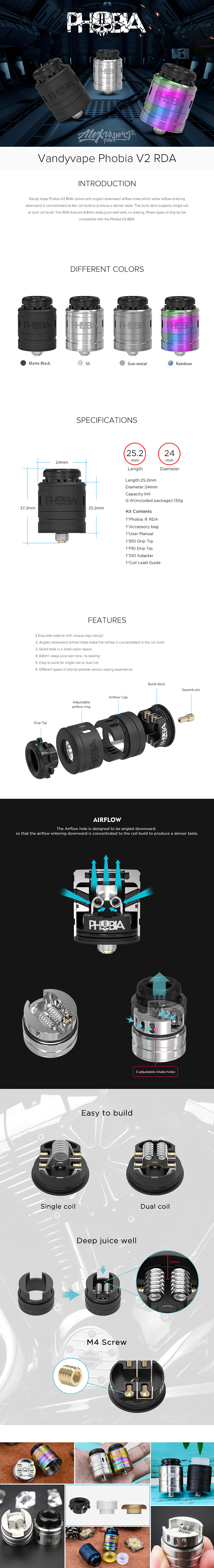 Vandy Vape Phobia V2 RDA Vandy Vape Phobia V2 RDA