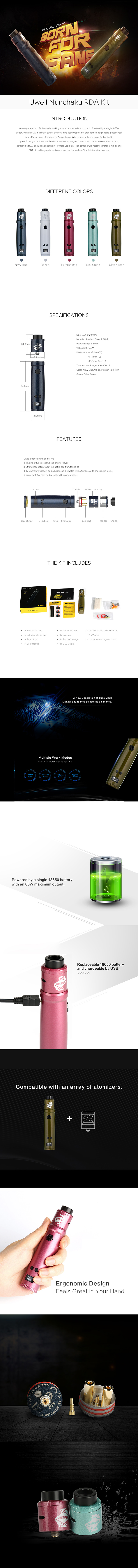 Uwell Nunchaku RDA Starter Kit