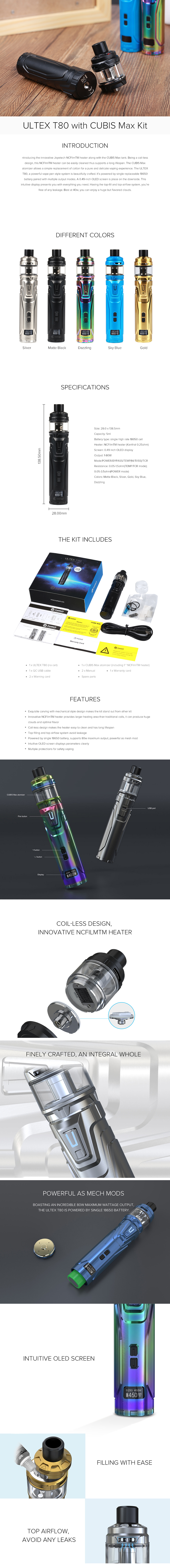 Joyetech ULTEX T80 Kit Joyetech ULTEX T80 Kit