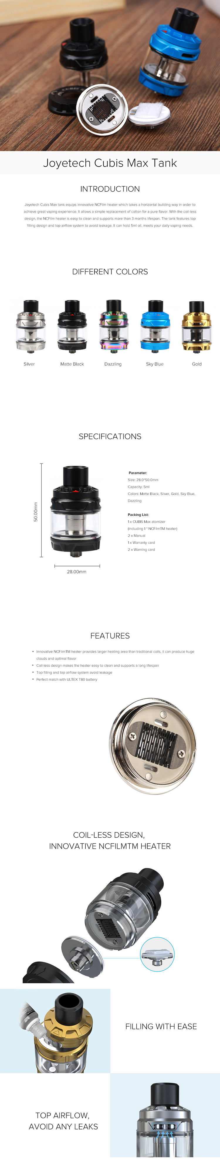 Joyetech Cubis Max tank Joyetech Cubis Max tank