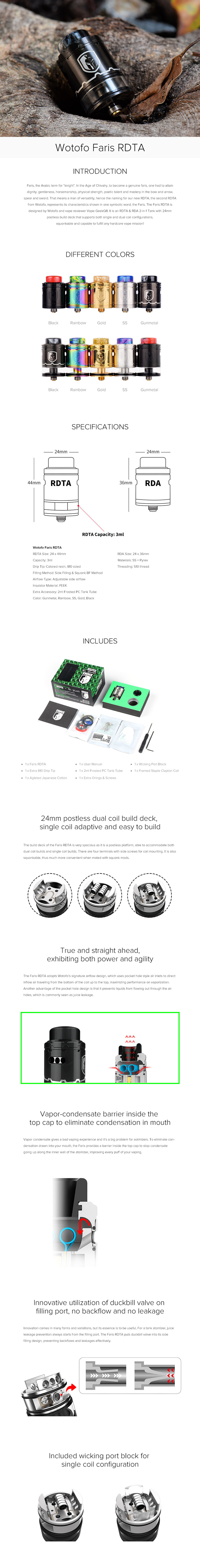 Wotofo Faris RDTA Wotofo Faris RDTA