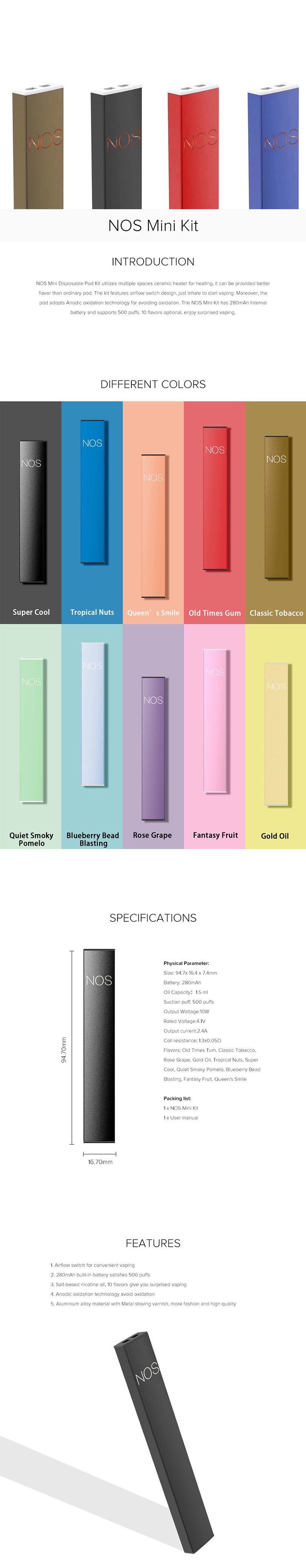 NOS Mini Disposable pod kit NOS Mini Disposable pod kit