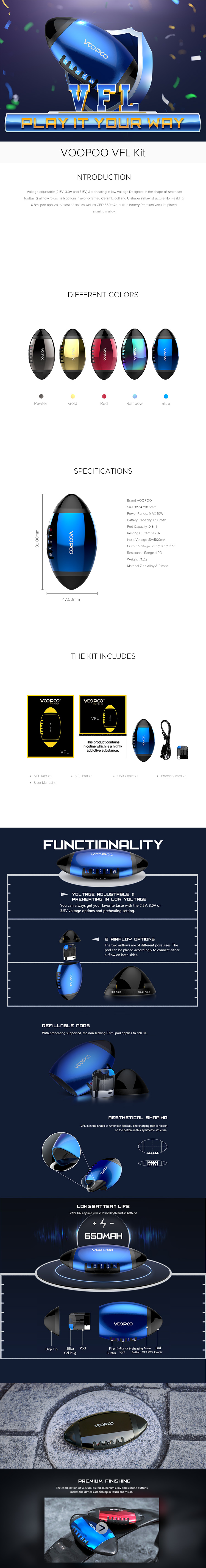 Voopoo VFL Pod Kit Voopoo VFL Pod Kit