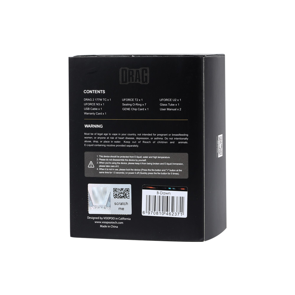VOOPOO Drag 2 Starter Kit with Uforce T2 Tank
