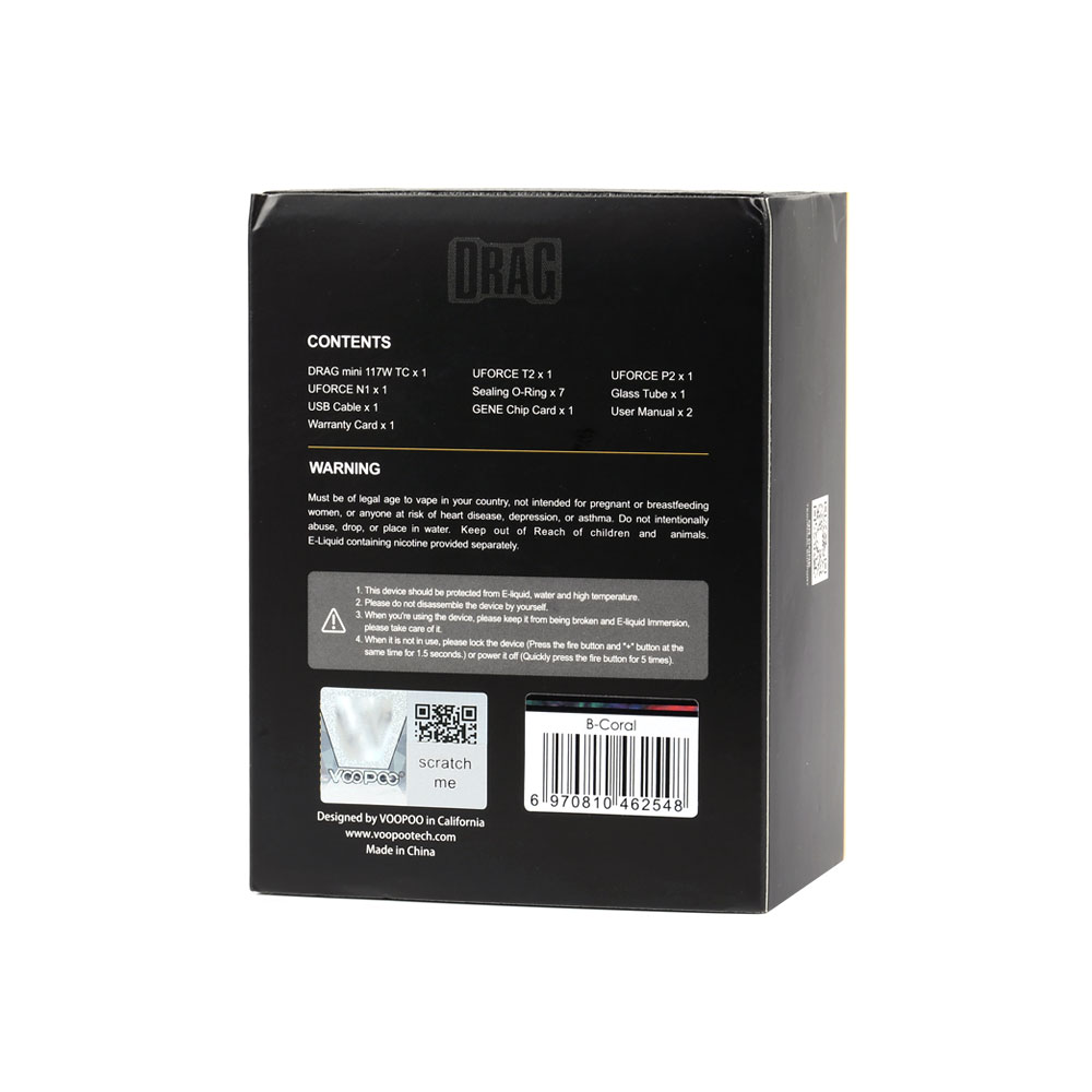 VOOPOO Drag Mini Starter Kit with Uforce T2 Tank