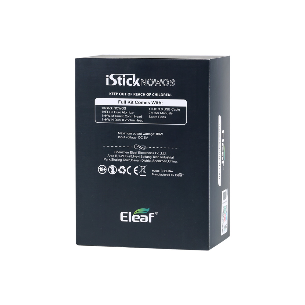 Eleaf iStick NOWOS 80W Kit with ELLO Duro Tank