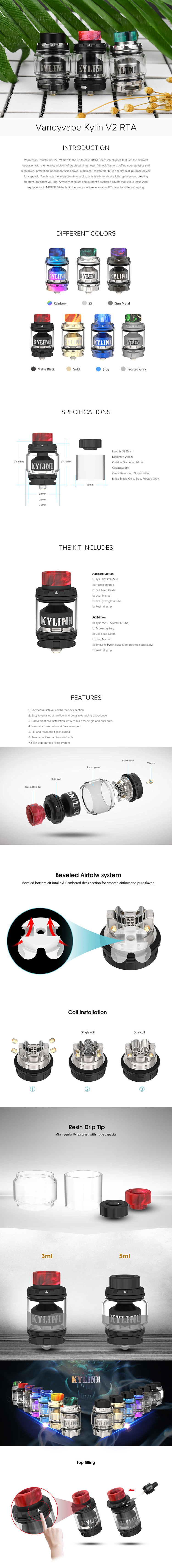 Vandy Vape Kylin V2 RTA Vandy Vape Kylin V2 RTA